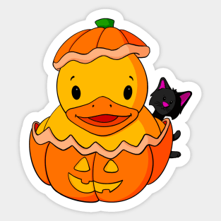 Jack O' Lantern Rubber Duck Sticker